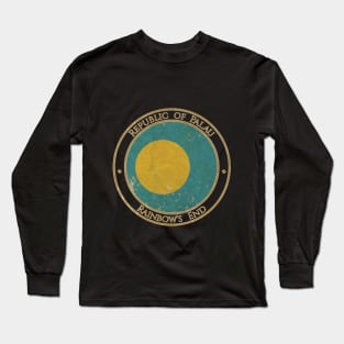 Vintage Republic of Palau Oceania Oceanian Flag Long Sleeve T-Shirt